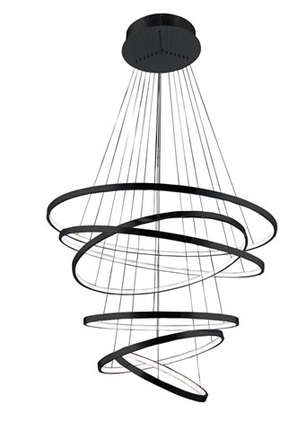 Wheel závěsné svítidlo LED 140W 8400lm 3000K stmívatelné 85cm IP20, černé 1