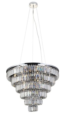 Salerno XL závěsné svítidlo 12x G9 40W bez zdroje 80cm kulaté IP20, lesklý chrom/křišťál 1