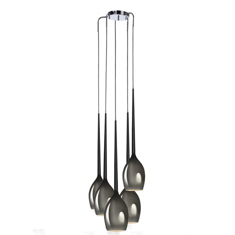 Izza 5 závěsné svítidlo 5x E14 50W bez zdroje 40cm IP20, černé 1