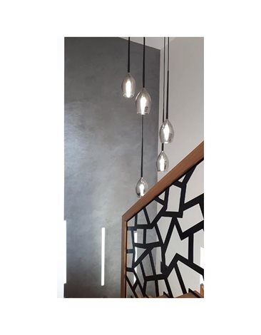 Izza 5 závěsné svítidlo 5x E14 50W bez zdroje 40cm IP20, černé 5
