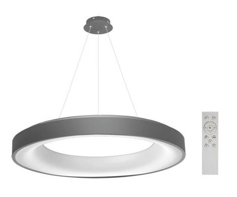 Sovana závěsné svítidlo LED 80W 4000lm 2700-6500K 80cm kulaté IP20, šedé + ovladač 1