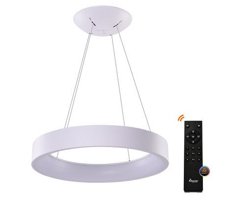Solvent R SMART závěsné svítidlo LED 92W 4680lm 3000-6000K 80cm kulaté IP20, bílé + ovladač 1