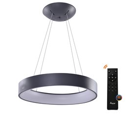 Solvent R SMART závěsné svítidlo LED 92W 4680lm 3000-6000K 80cm kulaté IP20, šedé + ovladač