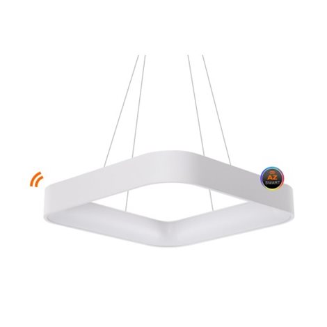Solvent S SMART závěsné svítidlo LED 32W 2680lm 3000-6000K 45cm hranaté IP20, bílé + ovladač 3
