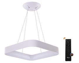 Solvent S SMART závěsné svítidlo LED 32W 2680lm 3000-6000K 45cm hranaté IP20, bílé + ovladač