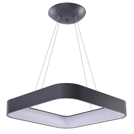 Solvent S SMART závěsné svítidlo LED 32W 2680lm 3000-6000K 45cm hranaté IP20, šedé + ovladač 2