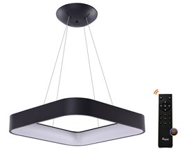 Solvent S SMART závěsné svítidlo LED 42W 3280lm 3000-6000K 60cm hranaté IP20, černé + ovladač