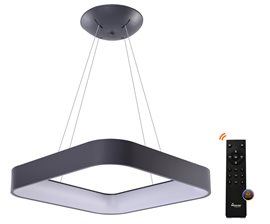 Solvent S SMART závěsné svítidlo LED 42W 3280lm 3000-6000K 60cm hranaté IP20, šedé + ovladač
