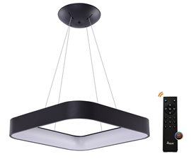 Solvent S SMART závěsné svítidlo LED 92W 4680lm 3000-6000K 80cm hranaté IP20, černé + ovladač