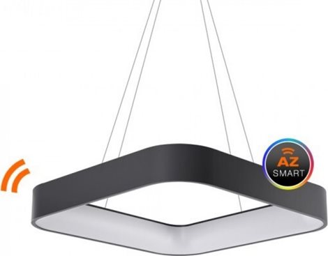 Solvent S SMART závěsné svítidlo LED 92W 4680lm 3000-6000K 80cm hranaté IP20, šedé + ovladač 3