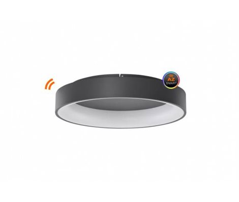 Solvent R SMART přisazené svítidlo LED 64W 4680lm 3000-6000K 80cm kulaté IP20, šedé + ovladač 3