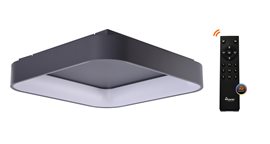 Solvent S SMART přisazené svítidlo LED 32W 2680lm 3000-6000K 45cm hranaté IP20, šedé + ovladač