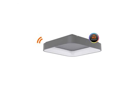 Solvent S SMART přisazené svítidlo LED 42W 3280lm 3000-6000K 60cm hranaté IP20, šedé + ovladač 3