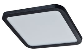 Slim vestavné koupelnové svítidlo LED 24W 2000lm 3000K 22,5cm hranaté IP44, černé