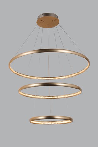 BRIGHTON závěsné svítidlo LED 55W 3300lm 3000K IP20, zlaté 3