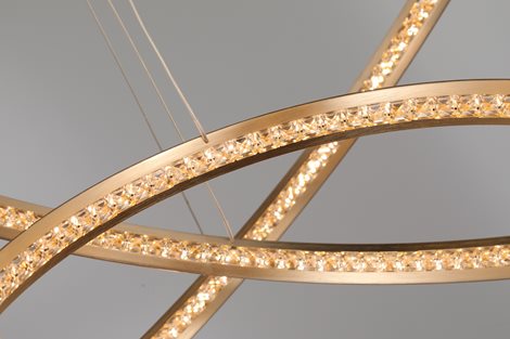 BRIGHTON závěsné svítidlo LED 55W 3300lm 3000K IP20, zlaté 4