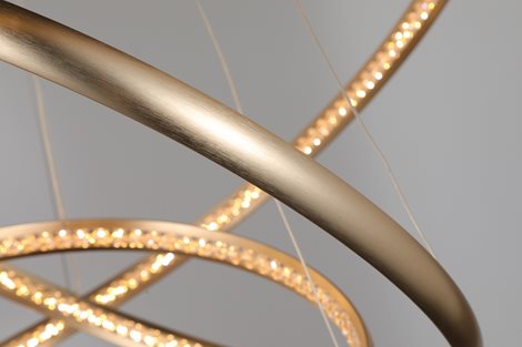 BRIGHTON závěsné svítidlo LED 55W 3300lm 3000K IP20, zlaté 5