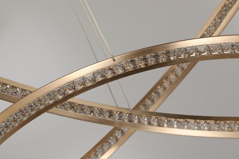 BRIGHTON závěsné svítidlo LED 55W 3300lm 3000K IP20, zlaté 7