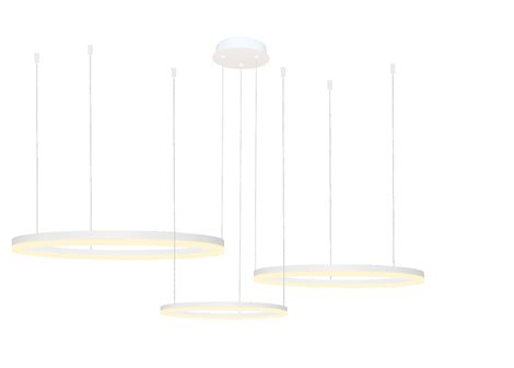 HALO závěsné svítidlo LED 120W 13140lm 3000-6000K IP20, bílé + ovladač 1