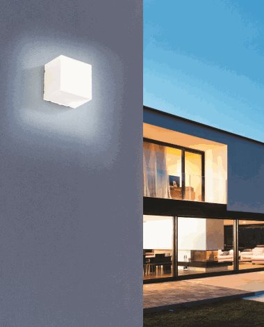 ZARIA B IP65 CCT SWITCH LED venkovní nástěnné svítidlo 8W 800lm 220-240V 3000/4000/6000K 3