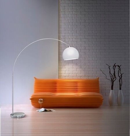 GIO stojací lampa 1x E27 60W bez zdroje IP20, bílá/chrom 4