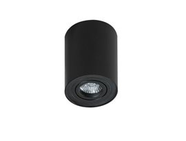 Bross 1 stropní bodové svítidlo 1x GU10 50W bez zdroje 9,6cm kulaté IP20, černé