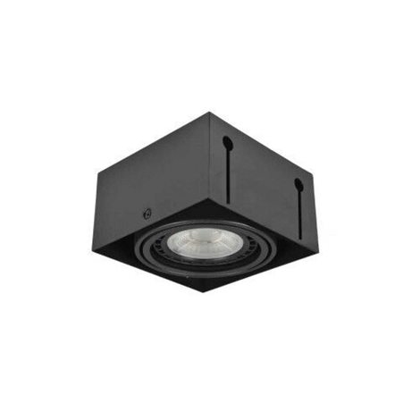 Nova podhledové svítidlo 1x GU10 40W bez zdroje 15cm hranaté IP20, černé 1