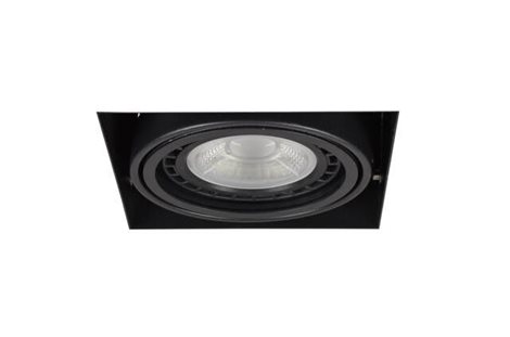 Nova podhledové svítidlo 1x GU10 40W bez zdroje 15cm hranaté IP20, černé 3