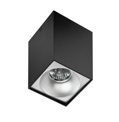 HUGO stropní bodové svítidlo 1x GU10 50W 9,7cm hranaté IP20, černé 3