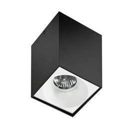 HUGO stropní bodové svítidlo 1x GU10 50W 9,7cm hranaté IP20, černé
