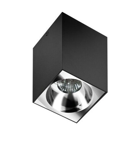 HUGO stropní bodové svítidlo 1x GU10 50W 9,7cm hranaté IP20, černé 12