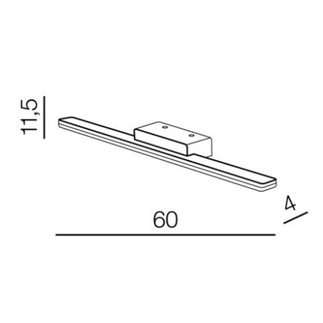 Epsilon koupelnové nástěnné svítidlo LED 18W 1530lm 3000K 60cm IP44, černé 4