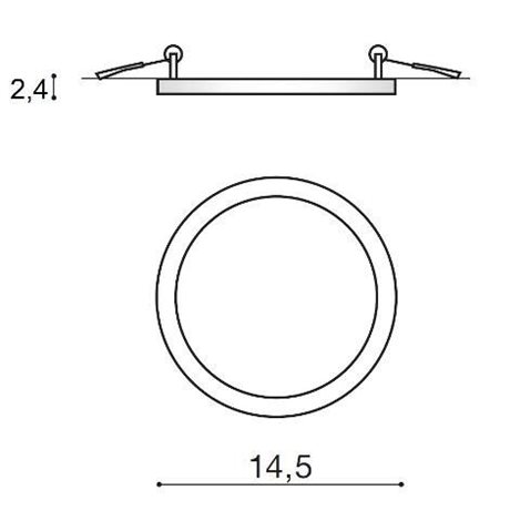 Slim vestavné koupelnové svítidlo LED 12W 1000lm 4000K 14,5cm kulaté IP44, chromové 3