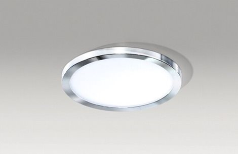 Slim vestavné koupelnové svítidlo LED 12W 1000lm 4000K 14,5cm kulaté IP44, chromové 2