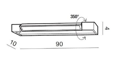 Dali koupelnové nástěnné svítidlo LED 24W 2880lm 3000K 90cm IP44, černé 4