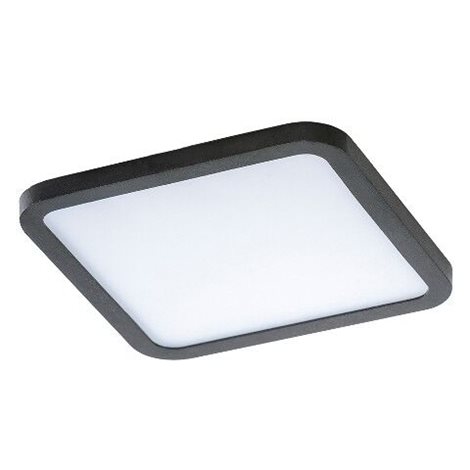 Slim vestavné koupelnové svítidlo LED 12W 1000lm 3000K 14,5cm hranaté IP44, černé 1