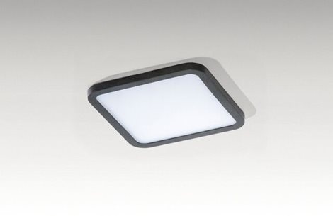 Slim vestavné koupelnové svítidlo LED 12W 1000lm 3000K 14,5cm hranaté IP44, černé 2