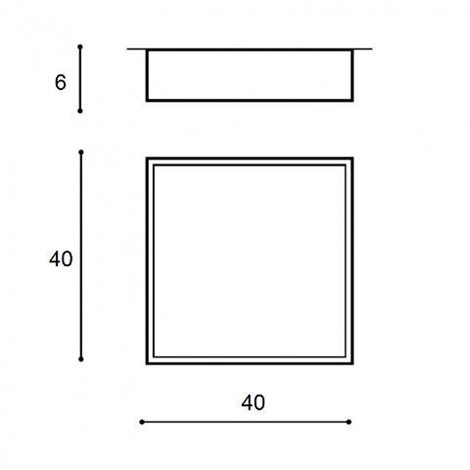 Monza Square 40 přisazené svítidlo LED 50W 4200lm 3000K 40cm hranaté IP20, černé 3