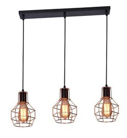 Carron 3 line závěsné svítidlo 3x E27 60W bez zdroje 77cm IP20, měděné