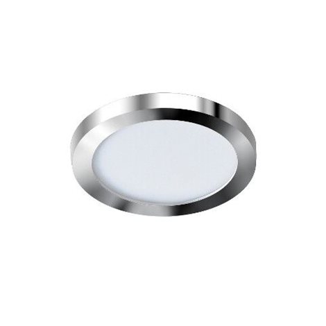 Slim vestavné koupelnové svítidlo LED 6W 500lm 4000K 9cm kulaté IP44, chromové 1