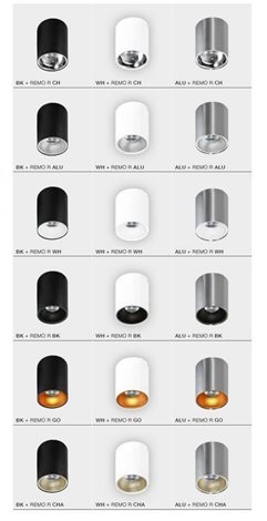 REMO přisazené bodové svítidlo 1x GU10 50W bez zdroje 9,5cm kulaté IP20, bílé 3