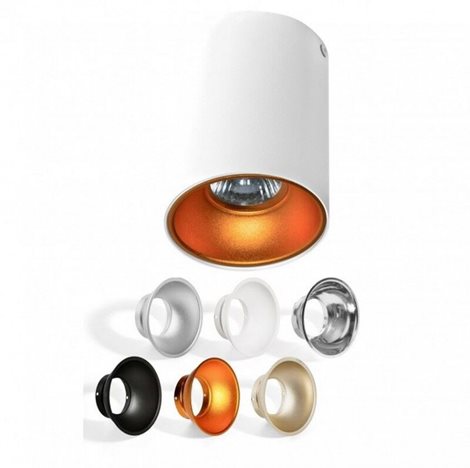 REMO přisazené bodové svítidlo 1x GU10 50W bez zdroje 9,5cm kulaté IP20, bílé 6