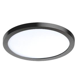 Slim vestavné koupelnové svítidlo LED 12W 1000lm 3000K 14,5cm kulaté IP44, černé