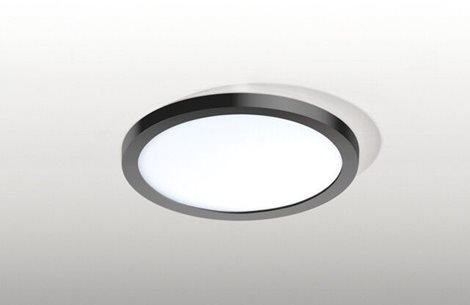 Slim vestavné koupelnové svítidlo LED 12W 1000lm 3000K 14,5cm kulaté IP44, černé 2
