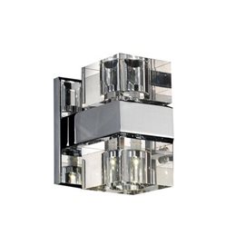 BOX 2 nástěnné svítidlo 2x G4 20W bez zdroje IP20, chrom/čiré sklo