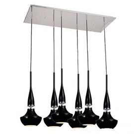 TASOS závěsné svítidlo 6x E14 25W bez zdroje 83cm IP20, černé