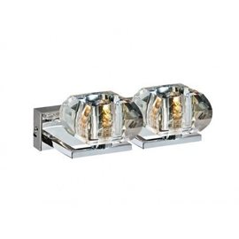 RUBIC nástěnné svítidlo 2x G9 40W bez zdroje 28cm IP20, chrom/křišťál