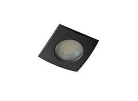 EZIO koupelnové podhledové svítidlo 1x GU10 50W bez zdroje 9cm hranaté IP54, černé