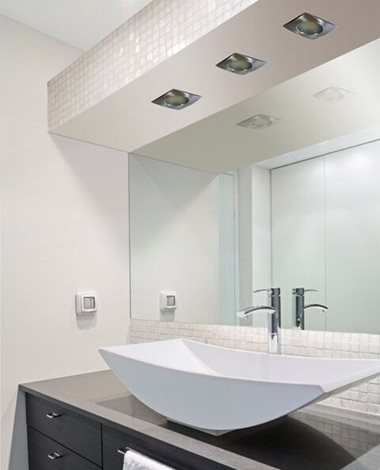 EZIO koupelnové podhledové svítidlo 1x GU10 50W bez zdroje 9cm hranaté IP54, černé 5