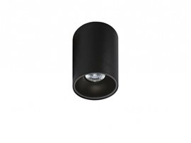 REMO přisazené bodové svítidlo 1x GU10 50W bez zdroje 9,5cm kulaté IP20, černé
